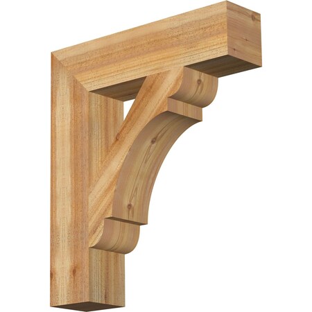 Ekena Millwork Olympic Block Rough Sawn Bracket, Western Red Cedar, 6"W x 26"D x 30"H BKT06X26X30OLY05RWR